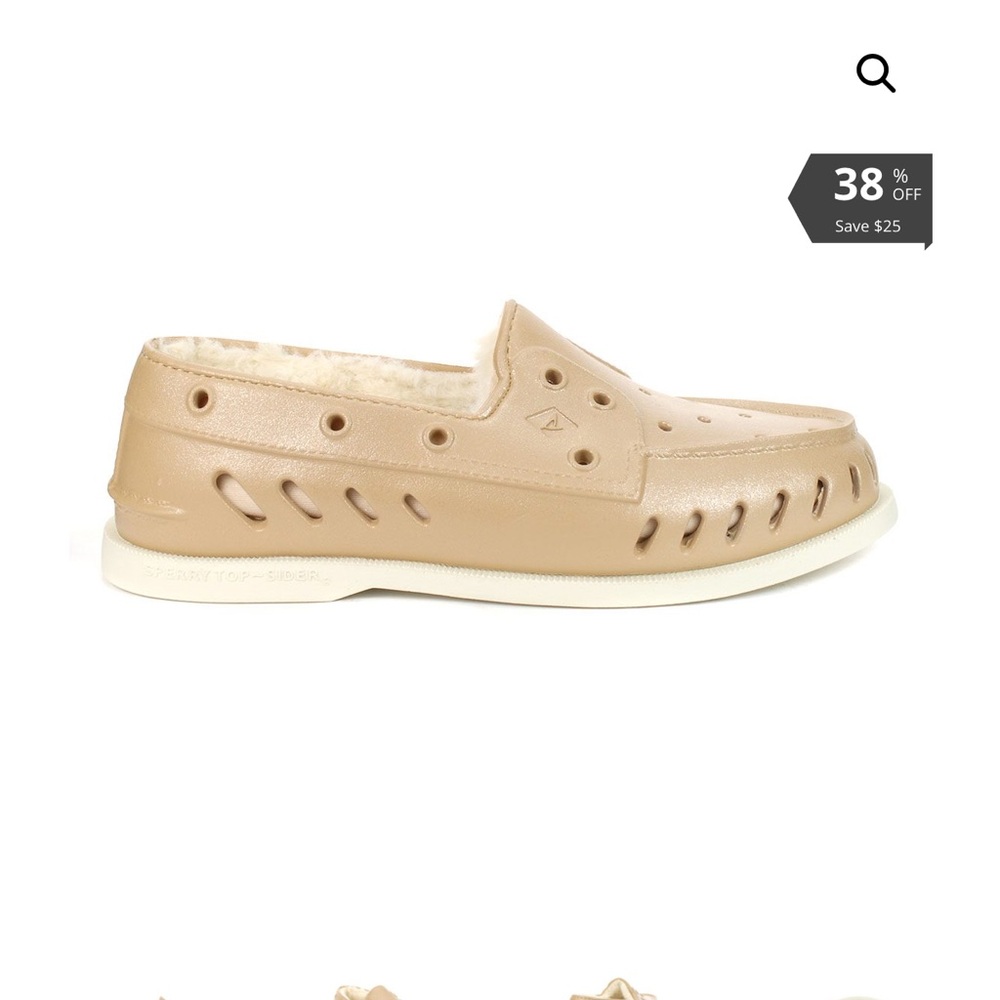 NWT SPERRY WOMEN’S AUTHENTIC ORIGINAL FLOAT COZY GOLD BOAT SHOES 7